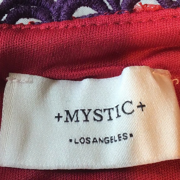 Mystic red & purple lace dress w/ peek-a-boo net - Picture 13 of 16